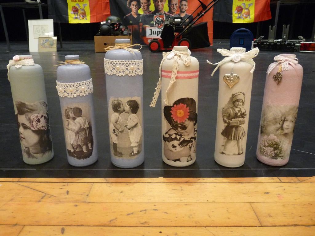 Aardewerk kruiken, handmatig bewerkt/beschilderd, 11 stuks, Ophalen of Verzenden