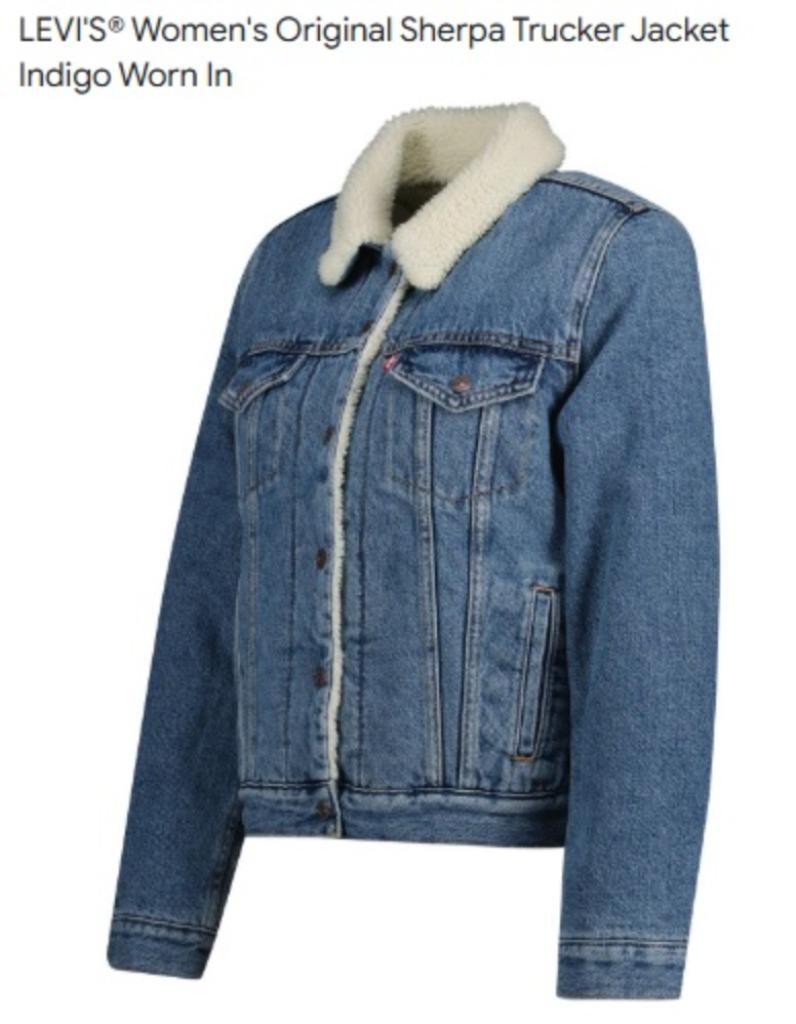 nieuwe Levis  XL Sherpa Trucker ladies kort model, Taille 46/48 (XL) ou plus grande, Enlèvement ou Envoi, Comme neuf, Bleu