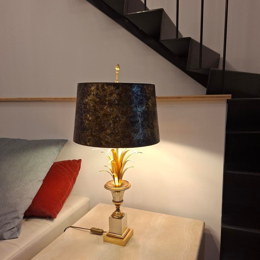Maison Boulanger gouden koperen palmlamp, Antiek en Kunst, Ophalen