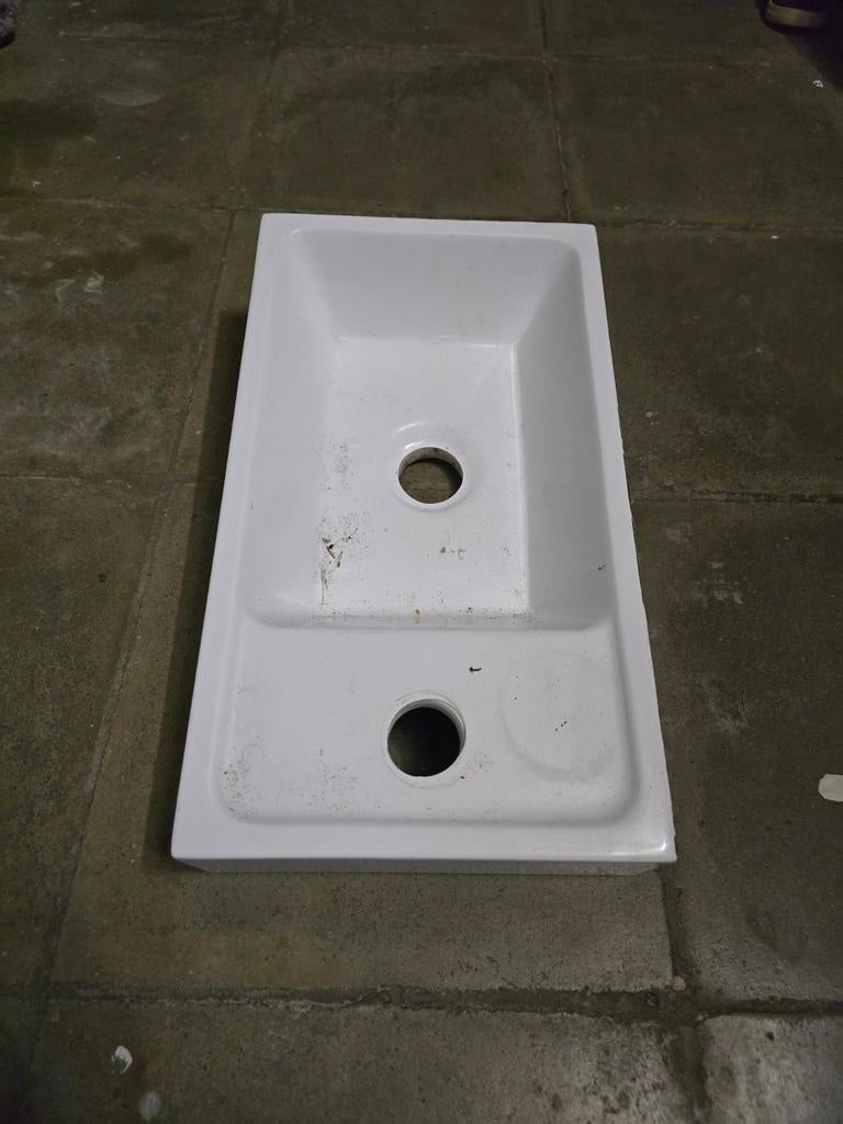 Kleine wasbak 40 x 22, Doe-het-zelf en Bouw, Sanitair, Ophalen, Gebruikt, Steen, Wastafel