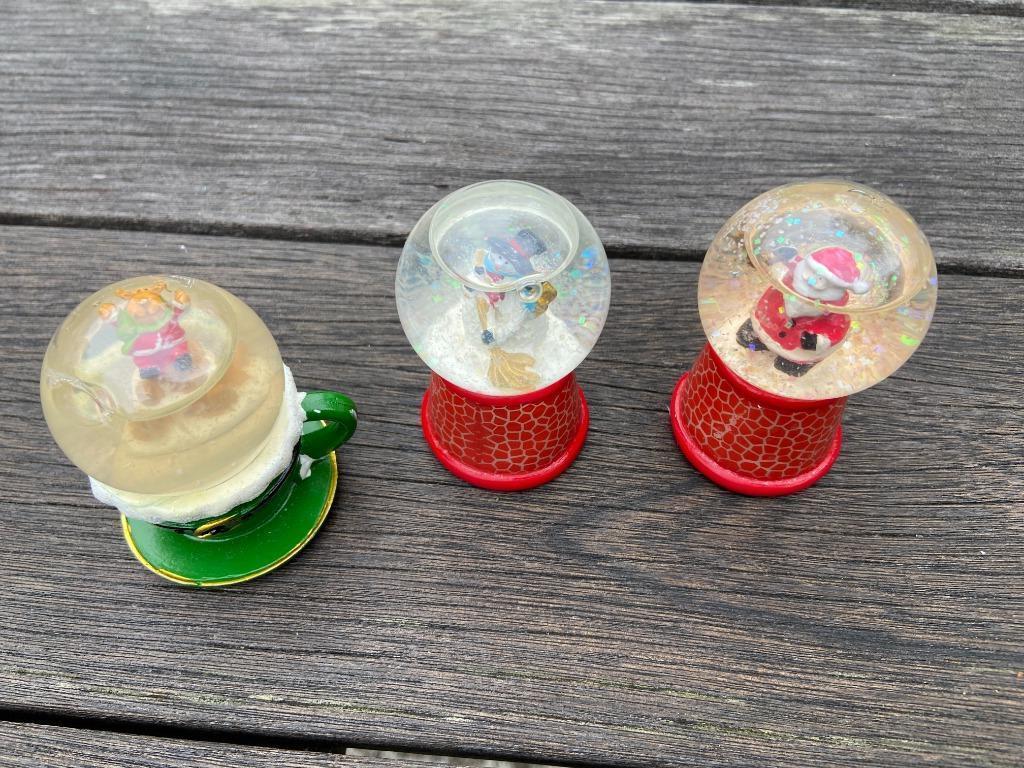 Lot de 3 boules à neige de Noël, Enlèvement ou Envoi, Comme neuf