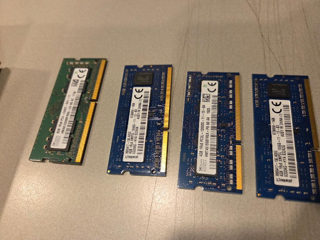 4 latjes DDR3 en DDR4 SODIM RAM, Computers en Software, Nieuw, DDR3, Ophalen of Verzenden, Laptop
