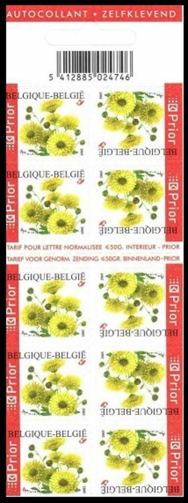 B55 Carnet Timbres Fleurs Chrysanthème, Timbres & Monnaies, Timbres | Europe | Belgique, Timbre-poste, Enlèvement ou Envoi