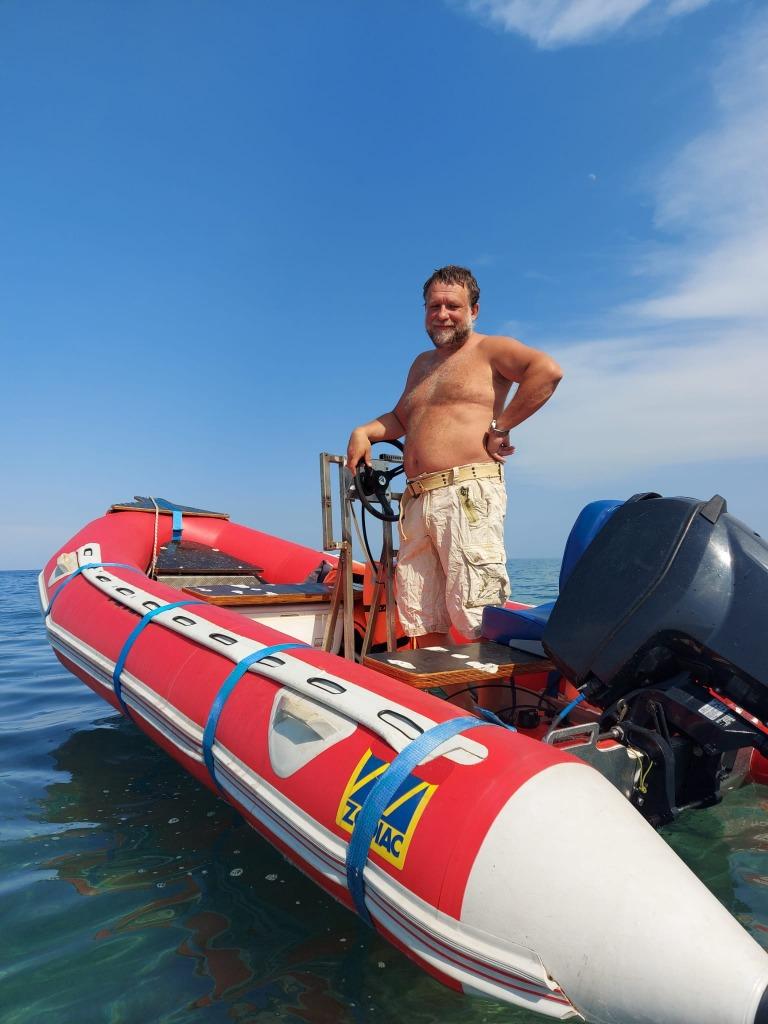Zodiac rib 420 motorboot met Evinrude 30 pk demonteerbaar, Watersport en Boten, Ophalen, Gebruikt