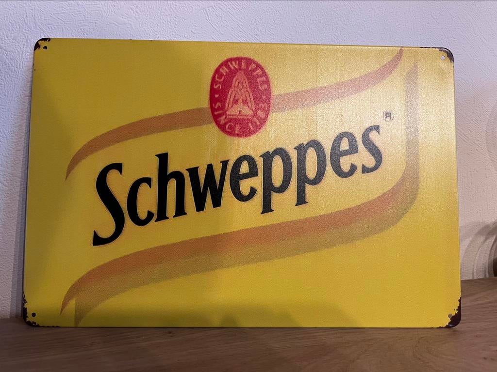 Plaque métallique Schweppes, Ophalen of Verzenden, Zo goed als nieuw