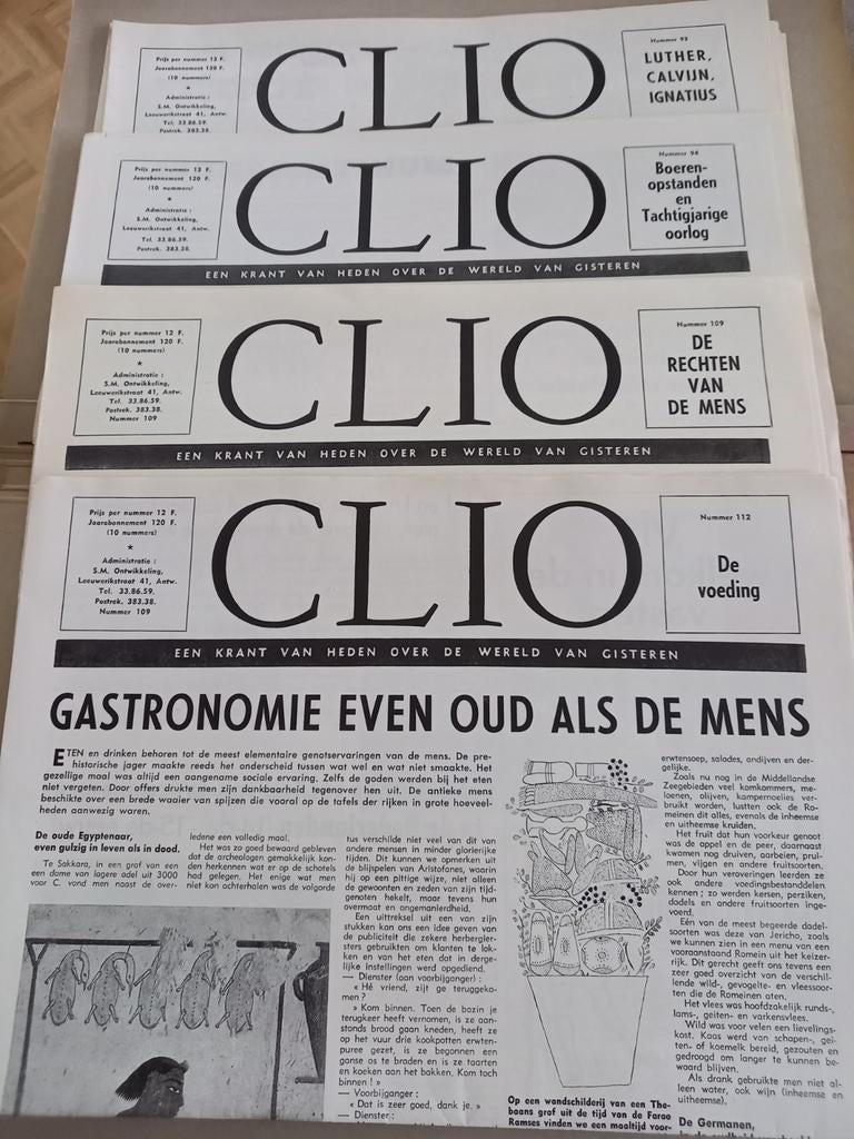 Clio nr 59 tot 116 uit jaren 1960., Ophalen, Krant