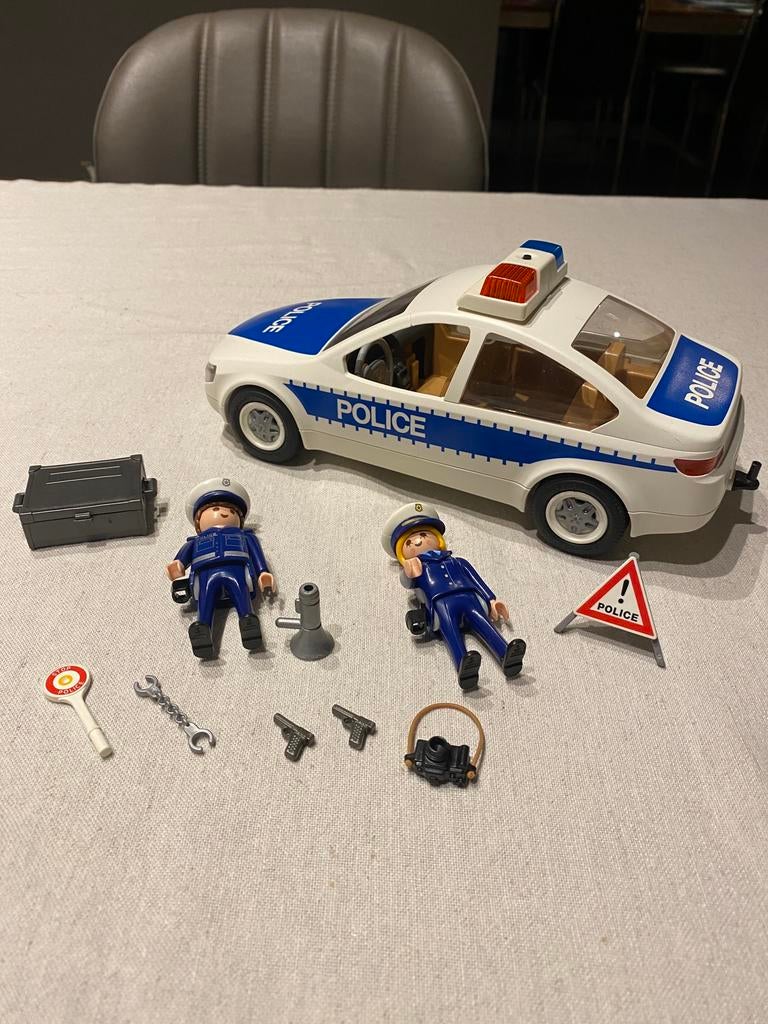 Playmobil politiepatrouille politiewagen en zwaailicht (5184, Ophalen of Verzenden, Zo goed als nieuw