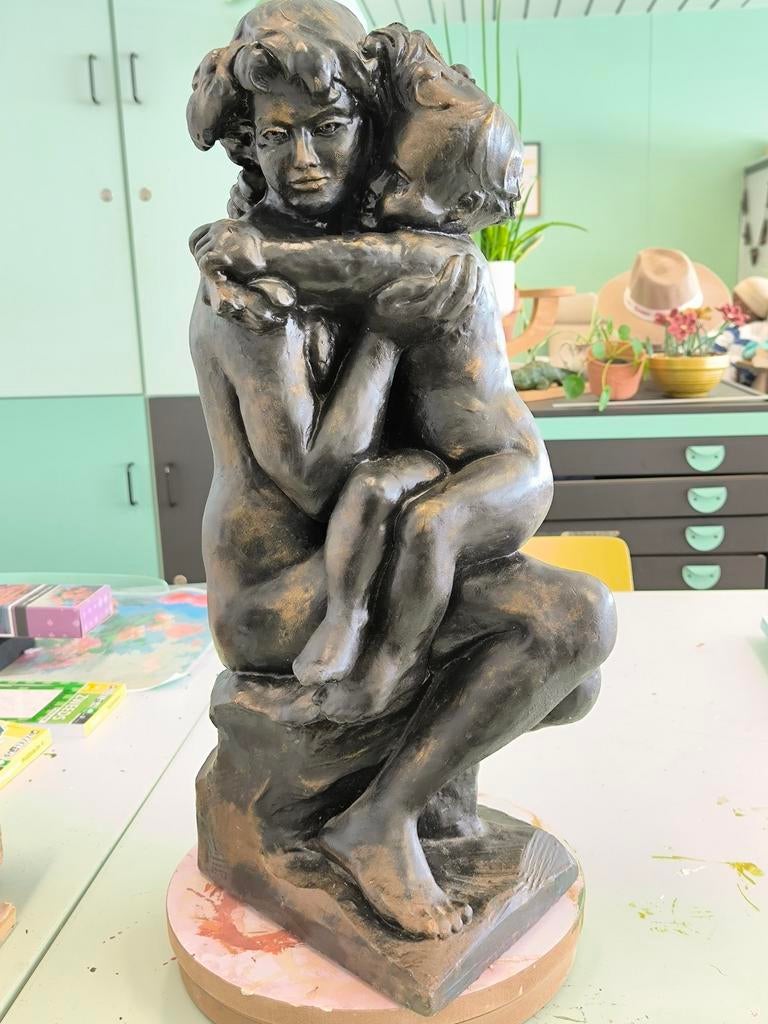 naar Rodin, le frère et la soeur, gips, Antiek en Kunst, Ophalen