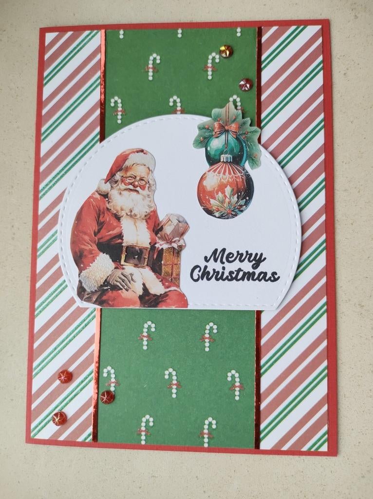 Zelfgemaakte kerstkaart met omslag, Enlèvement ou Envoi, Neuf, Noël