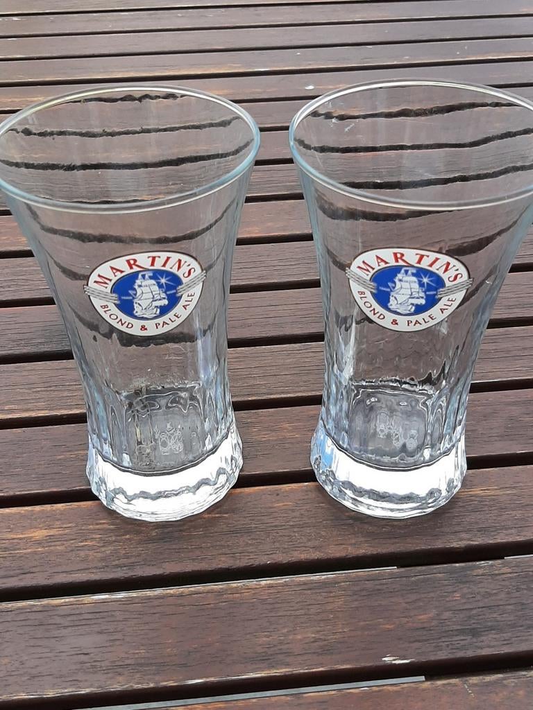 2 verres à Martin's, Collections, Marques de bière, Enlèvement ou Envoi, Comme neuf