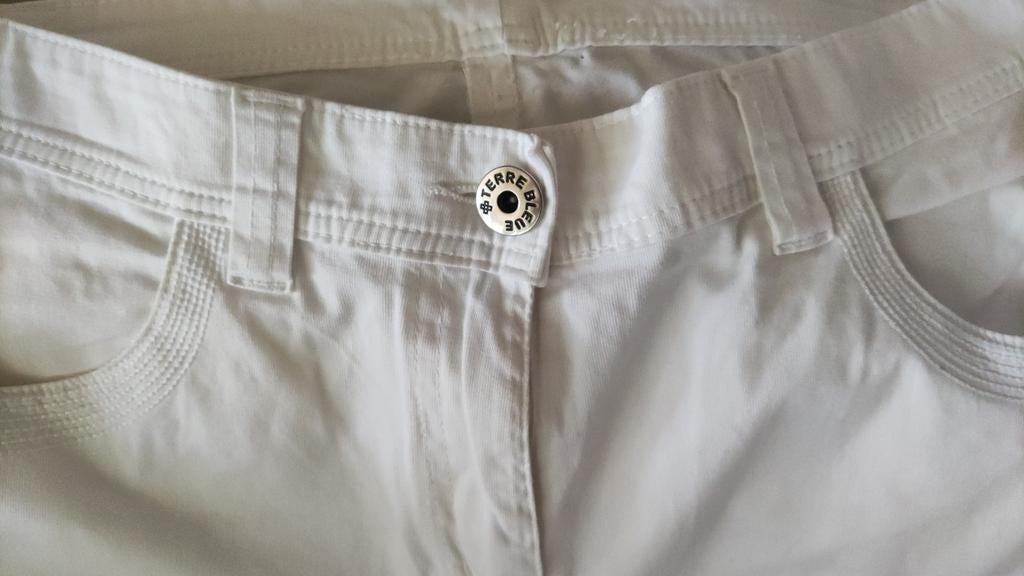Terre Bleue - white summer jeans, straight leg, size: 4, Ophalen of Verzenden, Zo goed als nieuw