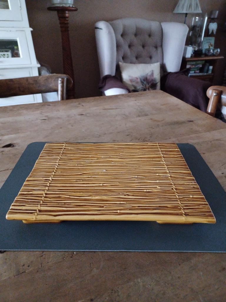 KERALUX BOCH FRERES PAILLE RECHTHOEKIGE SCHOTEL, Ophalen of Verzenden