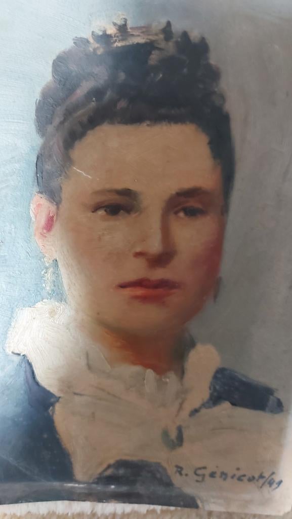 Marokkaanse vrouw. Schilderij van r. Genicot, Ophalen