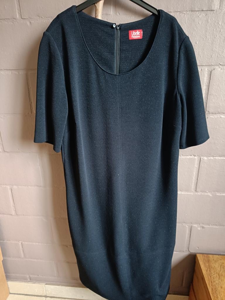 Blauw kleed met gouden glitter 44, Ophalen of Verzenden, Zo goed als nieuw, Blauw