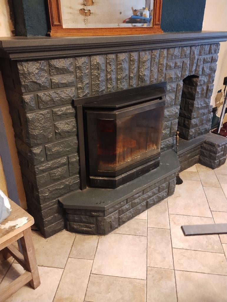 Poêle à bois insert ventilation, Encastré, Enlèvement, Utilisé, Bois