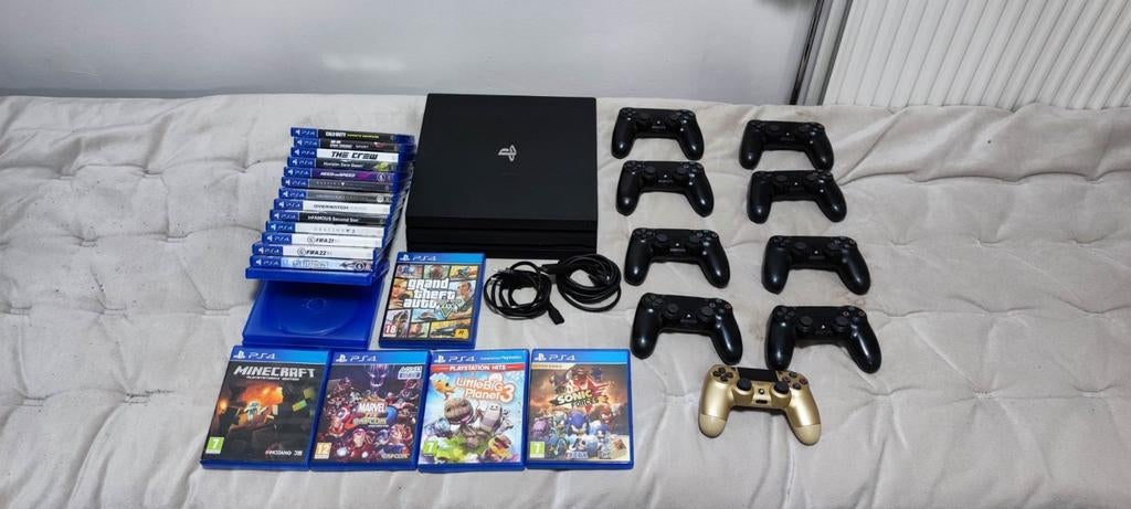 Playstation 4 slim 1 TB ( 9 controller & 22 games ), Ophalen, 1 TB, Slim