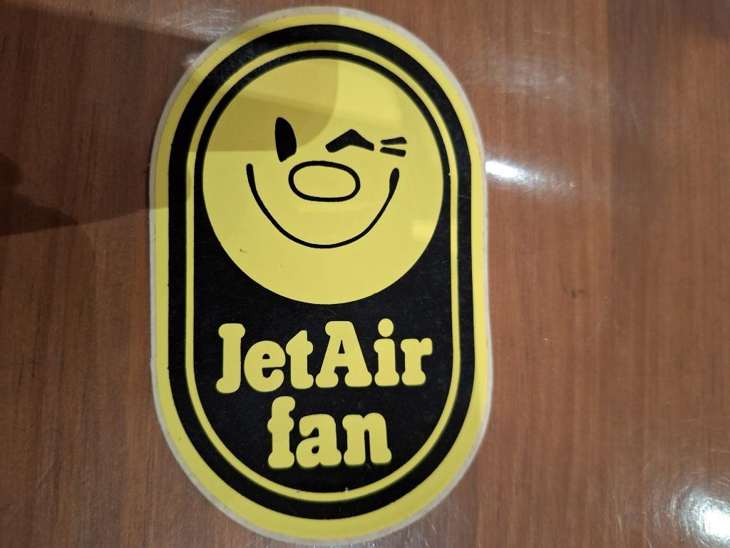 Vintage sticker JetAir fan, Ophalen of Verzenden, Zo goed als nieuw