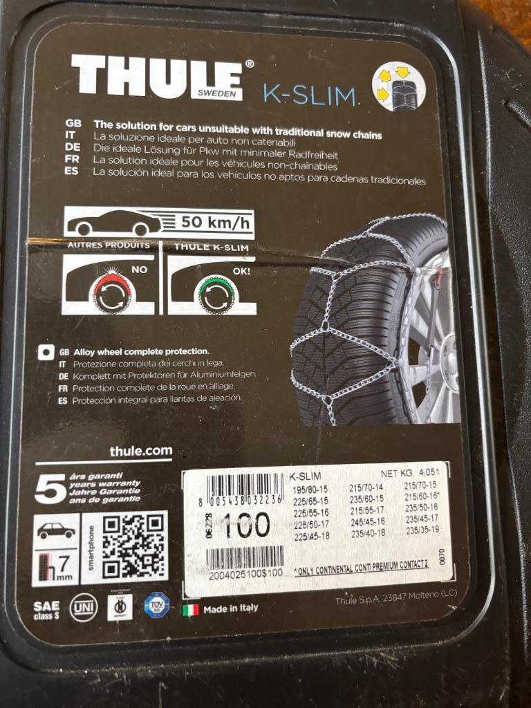 Chaînes THULE - K-slim neuves, Enlèvement, Neuf