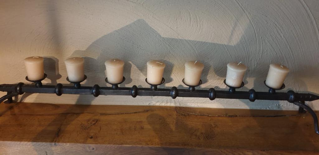 Bougeoir/ porte bougies en fer forgé, Moins de 25 cm, Comme neuf, Enlèvement, Autres matériaux