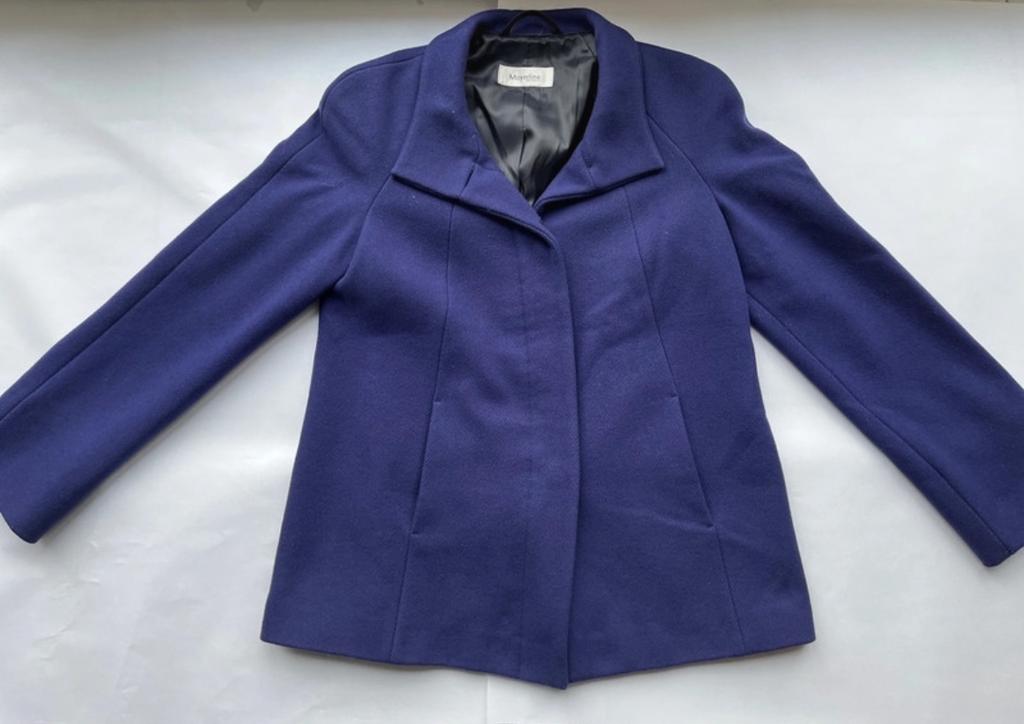 Wollen mantel Mayerline - maat 38, Kleding | Dames, Maat 38/40 (M), Mayerline, Paars, Ophalen of Verzenden