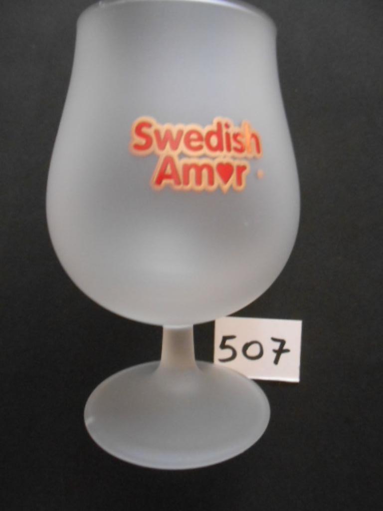 Swedish Amor melkglas coctail  H134mm Øvoet 71, Ophalen of Verzenden, Zo goed als nieuw, Bierglas