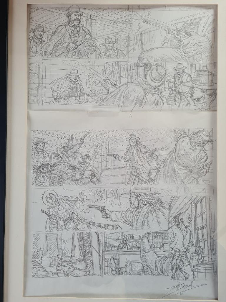Planche originale Yves Swolfs Lonesome - BD Western -, Enlèvement ou Envoi, Une BD, Comme neuf, Yves Swolfs.