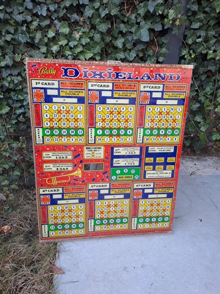 Scorebord dixieland bally, Verzamelen, Ophalen, Bally