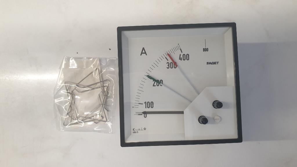 jw1312: contact amperemeter 0-5A met schaal 400/5 is 400A, Ophalen of Verzenden, Nieuw