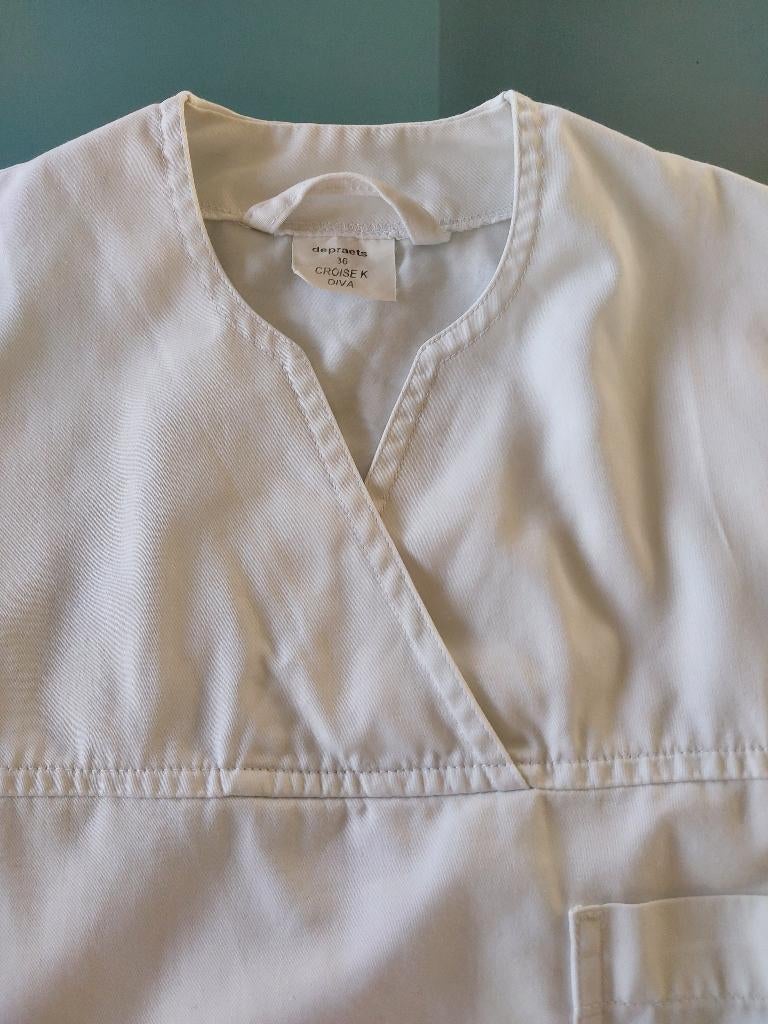 Stage Beroeps kledij tuniek wit Depraet's T 36 verpleging, Ophalen of Verzenden, Maat 34 (XS) of kleiner, Wit