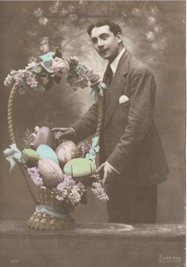 Zeer oude wenskaart (Paasfestival), Verzamelen, Ophalen of Verzenden, Voor 1920, Gelopen, Feest(dag)