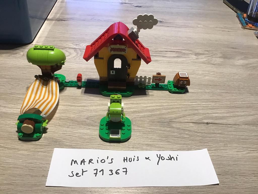 Lego super mario set 71367 mario’s & yoshi’s huis, Ophalen, Zo goed als nieuw, Complete set, Lego