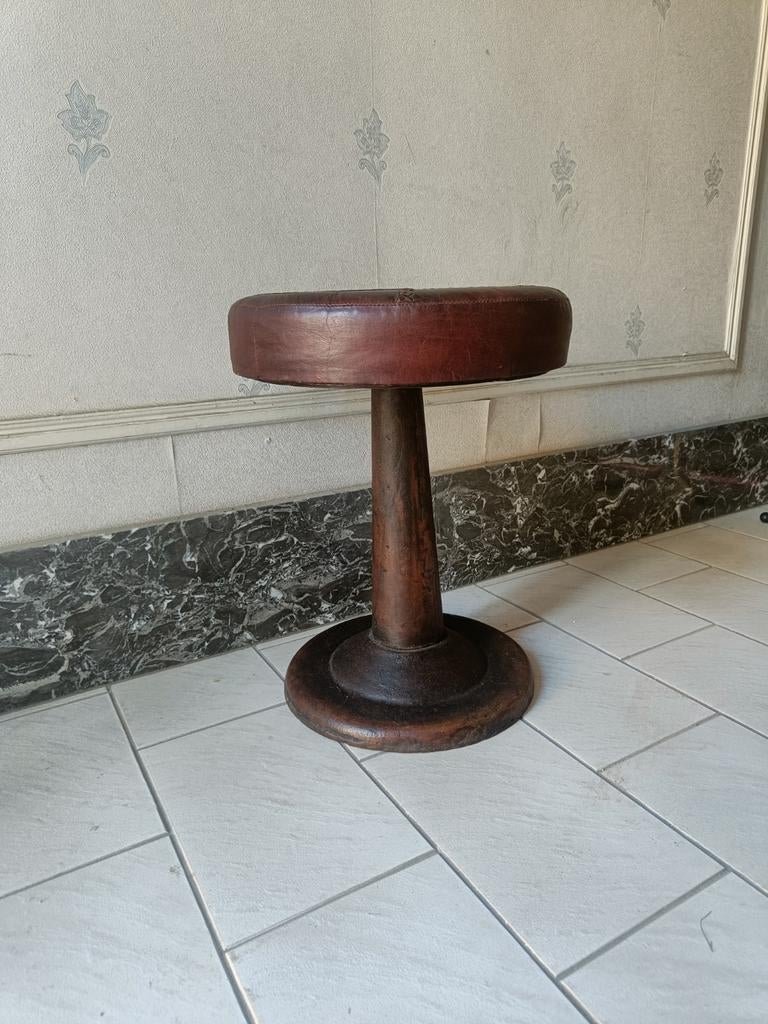 Vintage piano stoel draaibaar, Muziek en Instrumenten, Ophalen, Gebruikt, Bruin, Piano