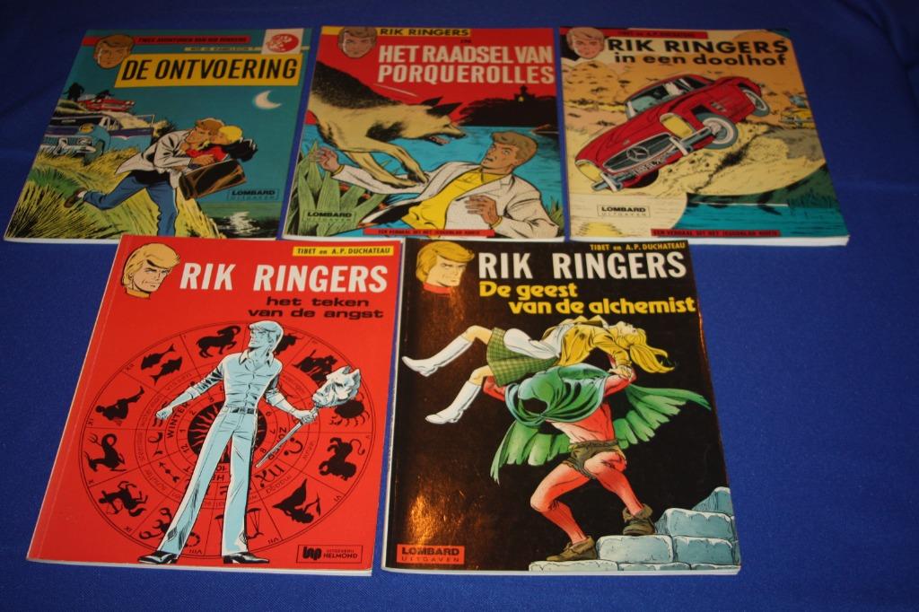 Rik Ringers 1,2,3,19,30 herdrukken , 1974 , Tibet ,Duchateau, Boeken, Stripverhalen, Gelezen, Meerdere stripboeken, Ophalen of Verzenden