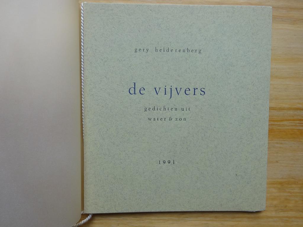 Gery Helderenberg, 1991 gedichten - de vijvers, Enlèvement ou Envoi, Comme neuf, Helderenberg Gery, Un auteur