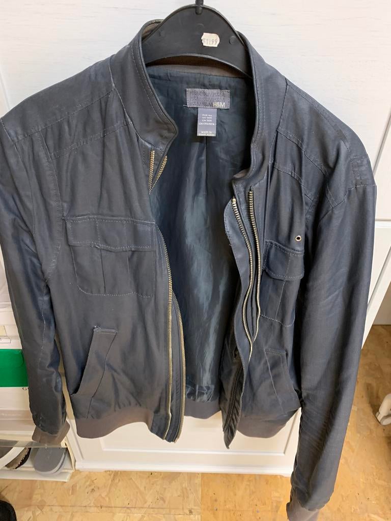 Blauwe jas - 46, Kleding | Heren, Jassen | Zomer, Zo goed als nieuw, Maat 46 (S) of kleiner, Blauw, H&M