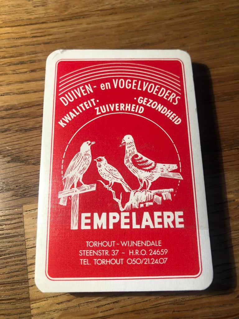 speelkaarten piquet/klaverjassen TEMPELAERE torhout, Ophalen of Verzenden, Zo goed als nieuw, Speelkaart(en)