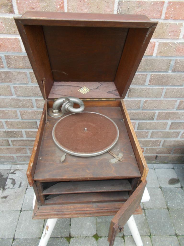 antieke platenspeler - grammofoon, Ophalen of Verzenden, Gebruikt, Platenspeler