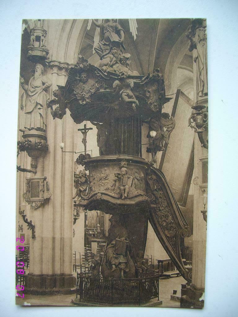 Postkaart : Brugge : O.L.Vrouwkerk : Preekstoel, Verzenden, Ongelopen, West-Vlaanderen