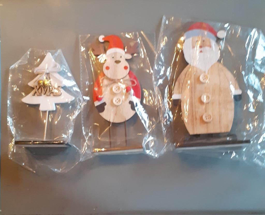 3 decoration de noel en bois a poser, Divers, Noël, Neuf, Enlèvement ou Envoi
