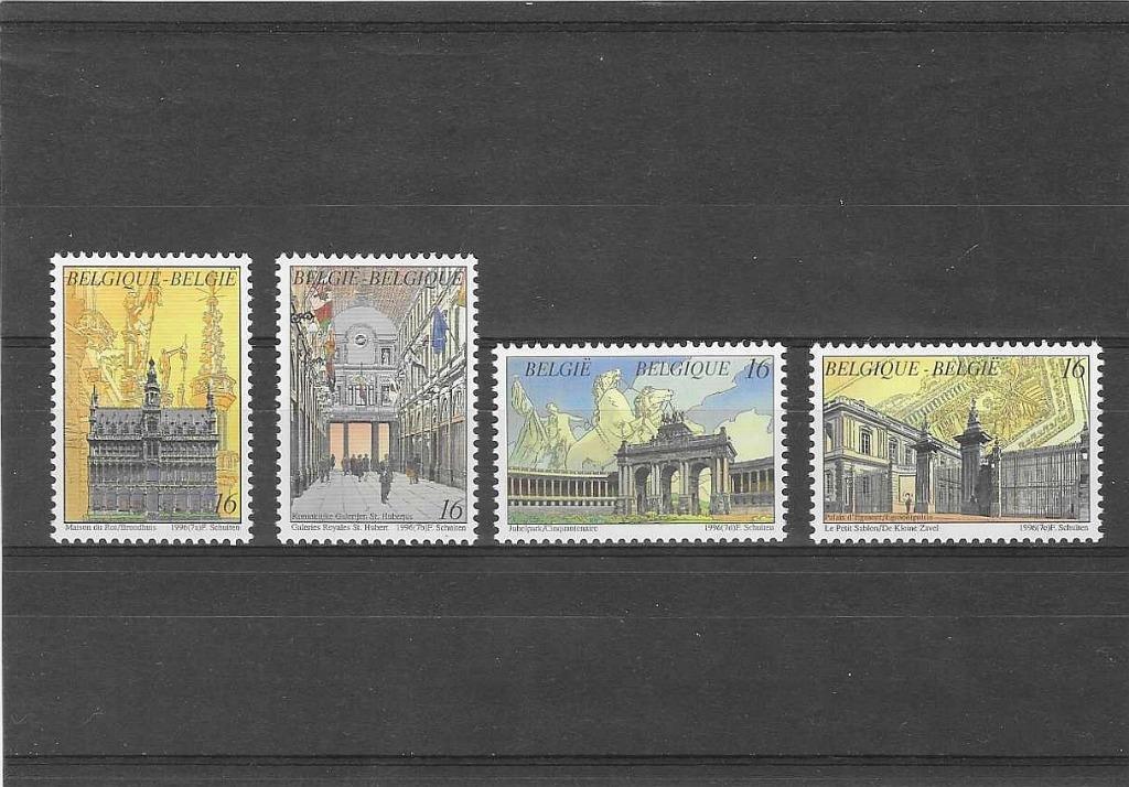 België 2642-45 Brussel hart van Europa **, Postzegels en Munten, Postzegels | Europa | België, Europa, Frankeerzegel, Ophalen of Verzenden