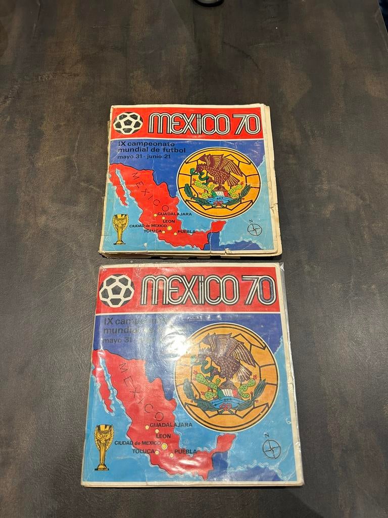 Lot de 2 panini Mexico 70 1970 football foot incomplet, Enlèvement ou Envoi