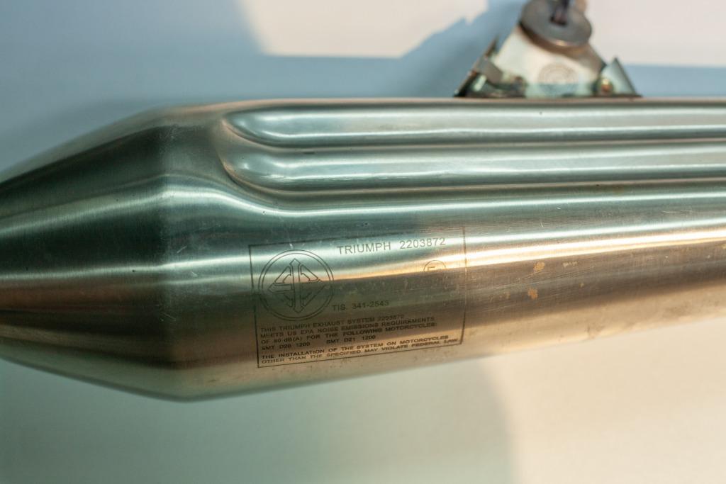 Silencieux origine Triumph Thruxton R/RS, Motoren, Ophalen, Gebruikt