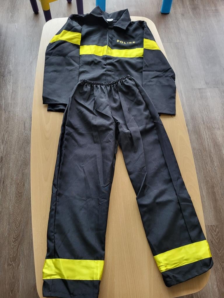 Politiepak zwart/geel, 8 jaar,, Ophalen of Verzenden, Nieuw, 122 t/m 128, Jongen of Meisje