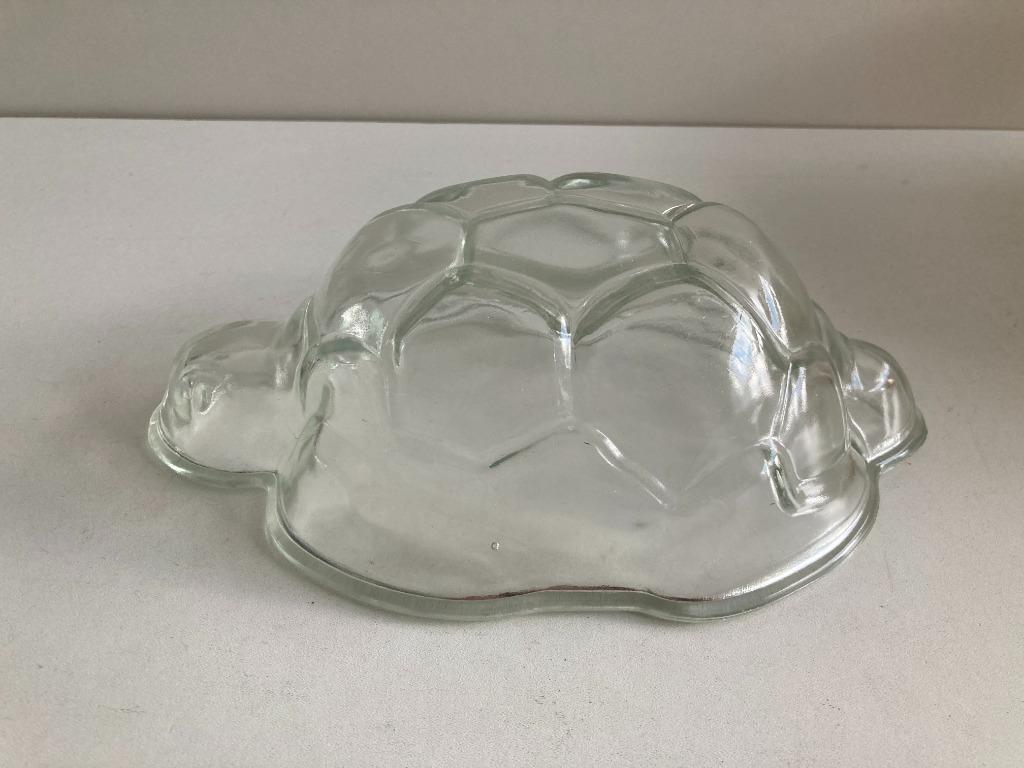 Oude puddingvorm in glas in de vorm van schildpad, Antiek en Kunst, Ophalen of Verzenden