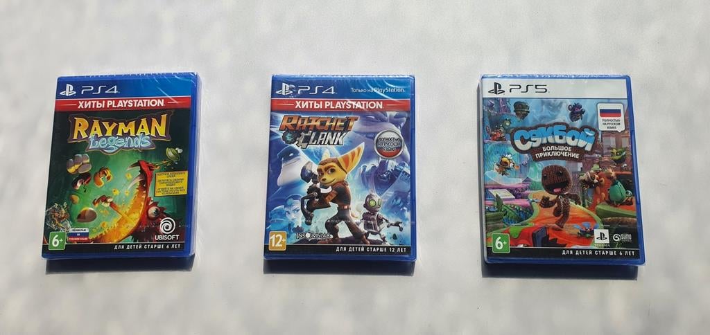 ps5 games, rayman, ratchet et clark (sackboy vendu), Ophalen, Nieuw