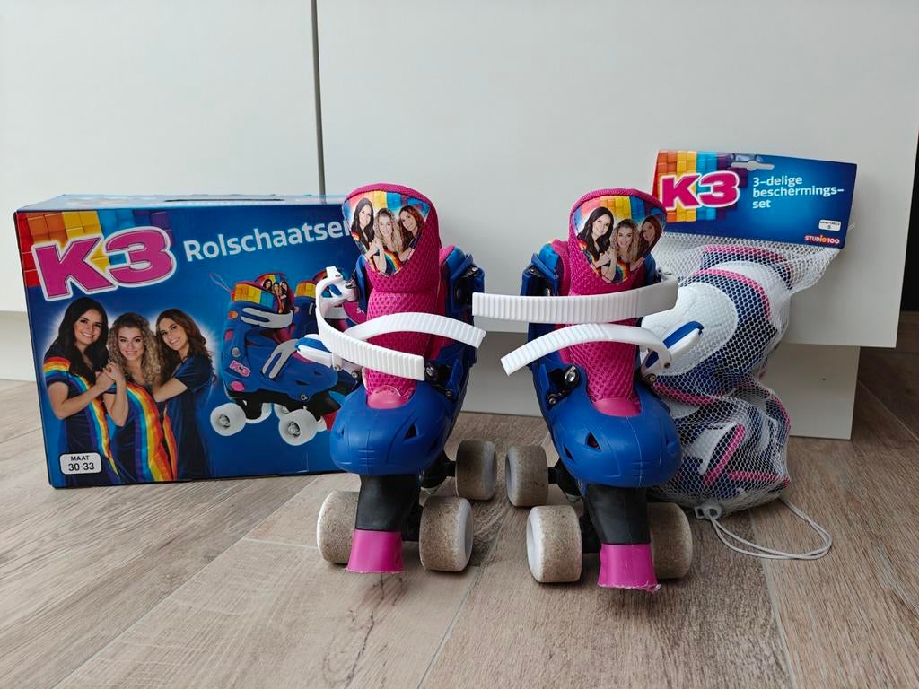 K3 rolschaatsen maat 30-33 + beschermingsset, Kinderen en Baby's, Ophalen, Kinderen, Verstelbaar, Gebruikt