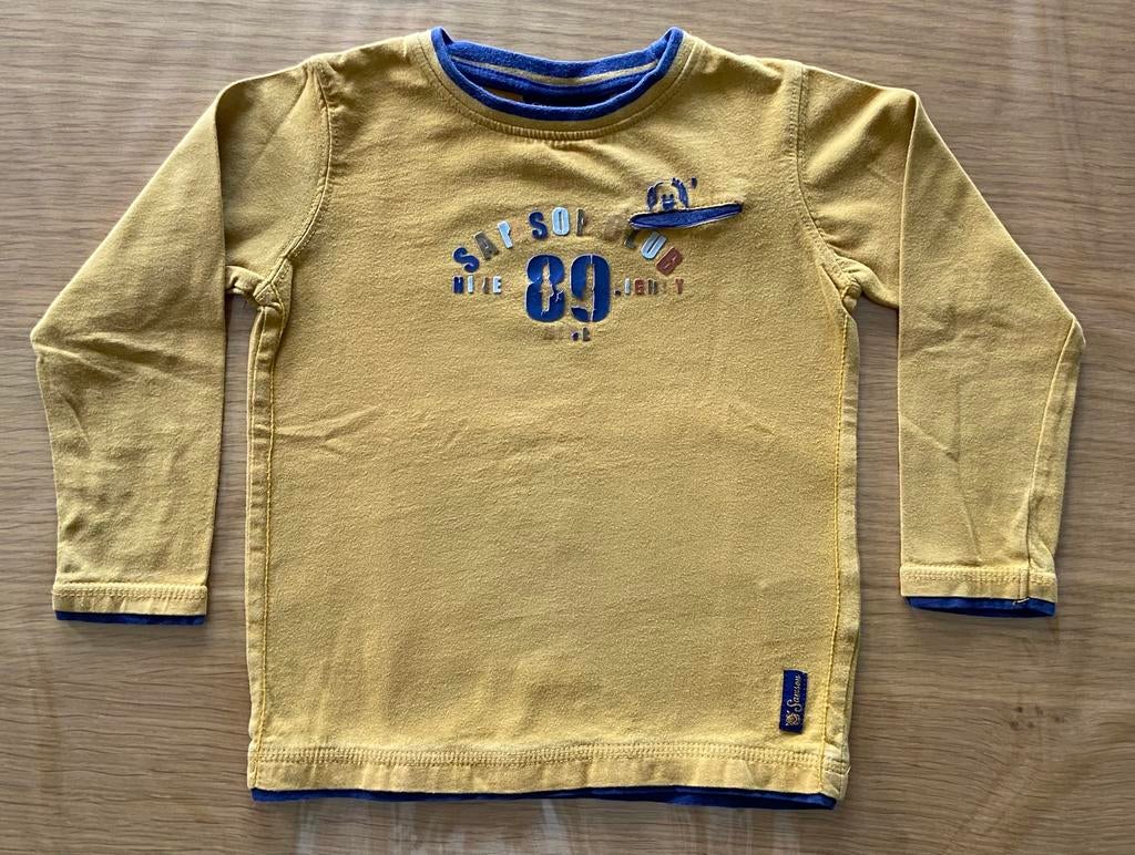 T-shirt à longues manches jaune moutarde - 4 ans - 1,50€, Utilisé, JBC, Garçon