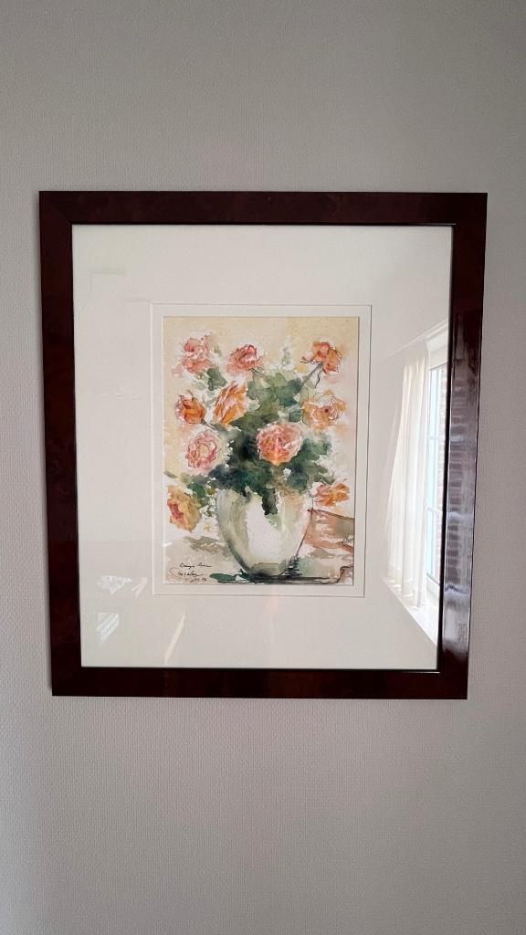 Aquarel Rob Kerstens, Antiek en Kunst, Kunst | Schilderijen | Klassiek, Ophalen