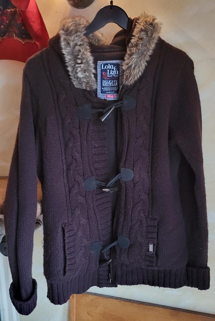 Lola&Liza Veste tricot à Capuche brune XL ** COMME NEUVE **, Taille 46/48 (XL) ou plus grande, Enlèvement ou Envoi, Comme neuf
