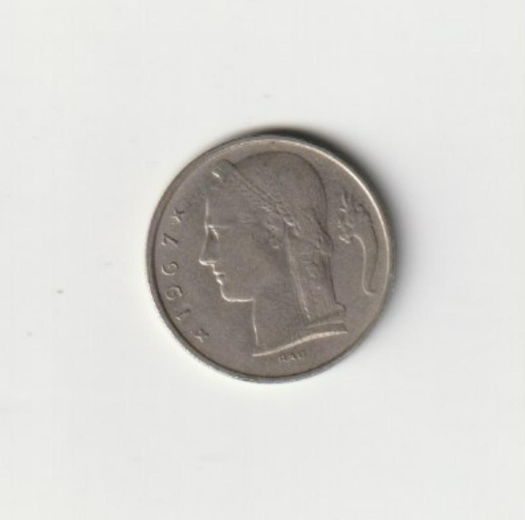 BELGIE BELGIUM  BAUDOUIN 5 FRANK 1967 NL, Ophalen of Verzenden, Metaal, Losse munt
